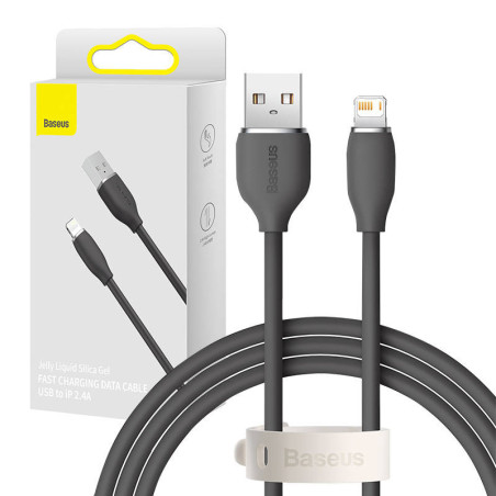 Baseus Jelly Cavo USB-Lightning 2.4A 1.2m Nero