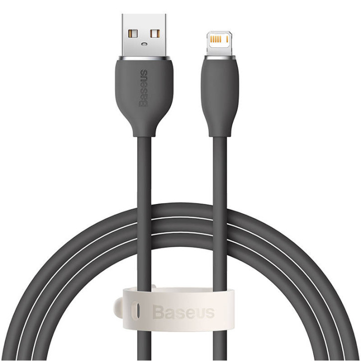 Baseus Jelly cavo USB-Lightning, 2,4A, 1,2m (Nero) Baseus Jelly cavo USB-Lightning, 2,4A, 1,2m (Nero)