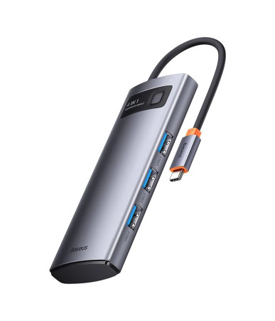 Hub 4in1 Baseus Metal Gleam Series, USB-C to 4x USB 3.0