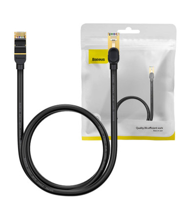 Baseus Ethernet RJ45, 10Gbps, 1m network cable (black)