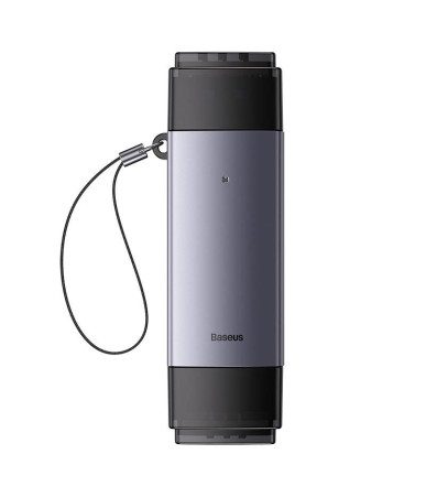 Baseus Lite Series SD/TF memory card reader, USB + USB-C (gray)