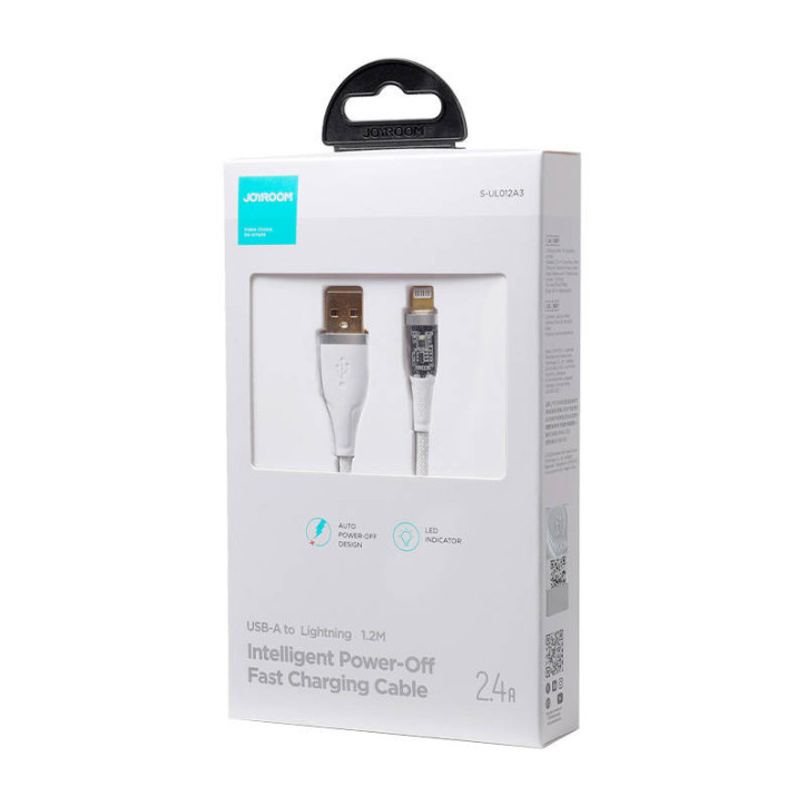 Cavo Joyroom S-UL012A3 USB-A / Lightning 2.4A 1.2m Bianco
