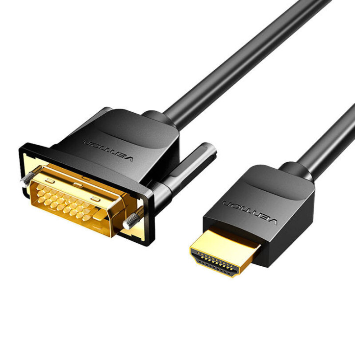 Cavo HDMI-DVI (24+1) Vention ABFBI 3m, 4K 60Hz/1080P 60Hz, Nero