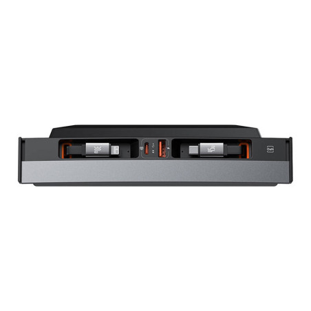 Hub Baseus T-Space con cable USB-C Lightning per auto Tesla (Nero)