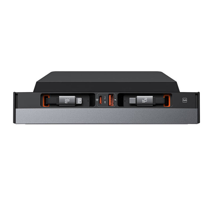 Baseus T-Space Hub per Tesla Nero con cavi USB-C/Lightning
