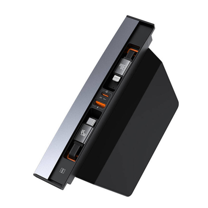 Baseus T-Space Hub per Tesla Nero con cavi USB-C/Lightning