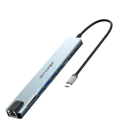 Docking Station Blitzwolf BW-TH5 10in1 USB-C Argento