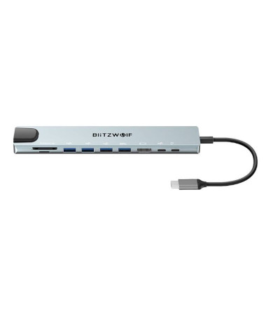 Docking Station Blitzwolf BW-TH5 10in1 USB-C (silver)