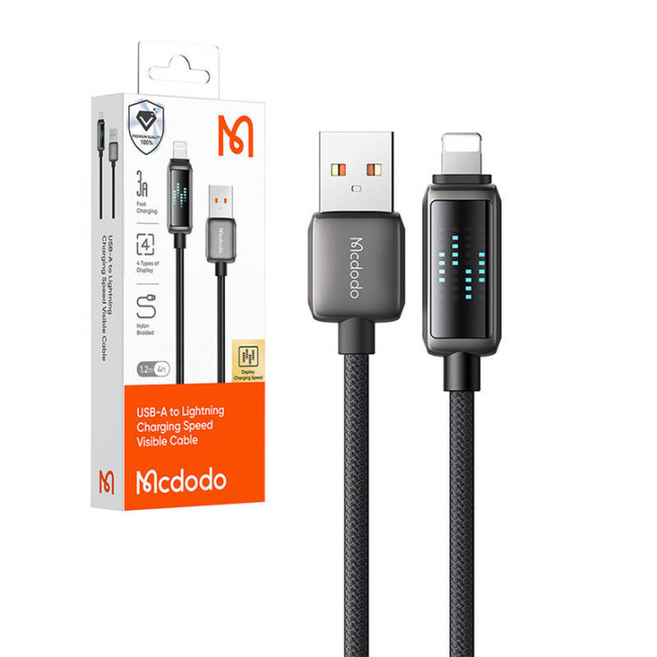 Mcdodo CA-5250 Cavo USB-A Lightning Display LED 1.2m