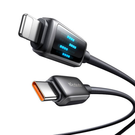 Mcdodo CA-2630 Cavo USB-C a Lightning 1.2m 36W Display LED Nero