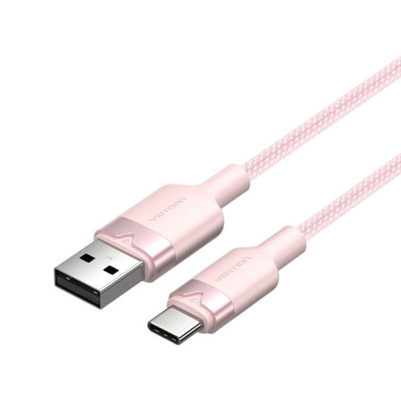 Cavo Vention CTNPH 2M USB 2.0 A a USB-C 3A (Rosa)