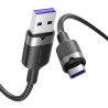 Cavo Vention CTOBF 1M USB 2.0 A to USB-C 6A (Nero)
