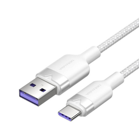 Cavo Vention CTOWF 1M USB 2.0 A to USB-C 6A Bianco