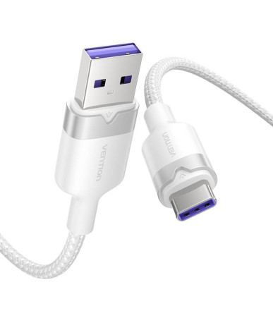 Cavo Vention CTOWF 1M USB 2.0 A to USB-C 6A Bianco