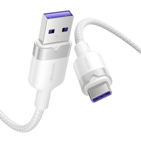 Cavo Vention CTOWF 1M USB 2.0 A to USB-C 6A Bianco