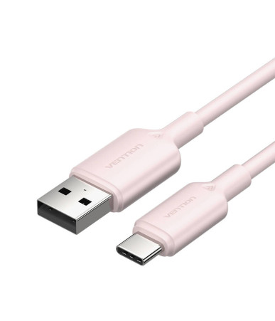 Cavo Vention CTQPF 1M USB 2.0 A to USB-C 3A (Rosa)