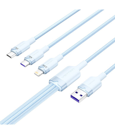 Cavo Vention CTRLG 3-in-1 USB 2.0 A 6A 1.5M Blu