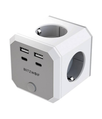 BlitzWolf BW-EC2 Power Cube 8-in-1 (4xAC / 2xUSB-A / 2xUSB-C)