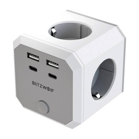 BlitzWolf BW-EC2 Power Cube 8-in-1 (4xAC / 2xUSB-A / 2xUSB-C)