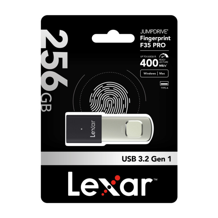 Lexar Fingerprint F35pro USB 3.2 256GB pendrive