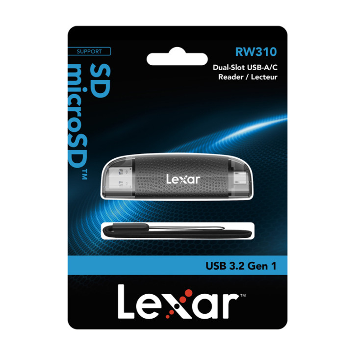 Lexar LRW310X Lettore Schede Micro SD, SD USB 3.1 Dual USB-A/C