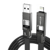 Blitzwolf BW-HDC7 Cavo 4-in-1 USB+C+Lightning 240W 1.2m Nero