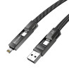 Blitzwolf BW-HDC7 Cavo 4-in-1 USB+C+Lightning 240W 1.2m Nero
