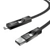 Blitzwolf BW-HDC7 Cavo 4-in-1 USB+C+Lightning 240W 1.2m Nero