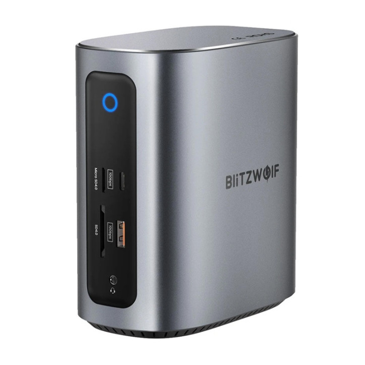 Blitzwolf BW-TH15 Docking Station 17in1: 2xHD+DP+4xC+3xUSB 3.0+USB 3.1+C 3.2+C PD+RJ45+micro SD+SD+Audio 3.5mm Audio