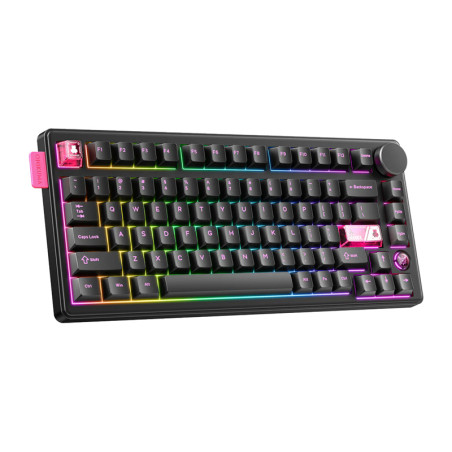 ONIKUMA MT706 Tastiera Meccanica 81 Tasti Wireless Bluetooth Cablata RGB QWERTY Nero