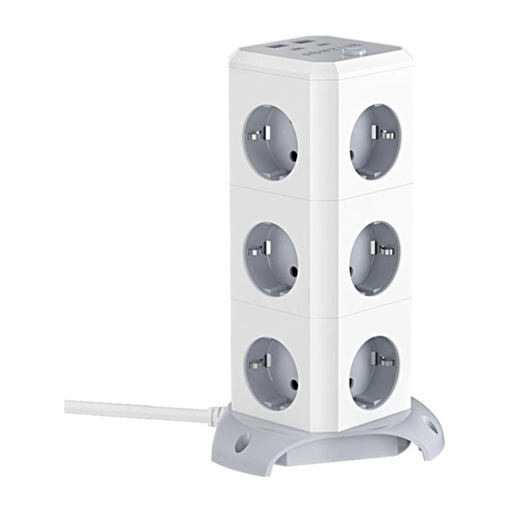 BlitzWolf BW-EC3 Multipresa Verticale 12 Prese + 2 USB-A + 2 USB-C 1.8m BlitzWolf BW-EC3 Multipresa Verticale 12 Prese + 2 USB-A + 2 USB-C 1.8m