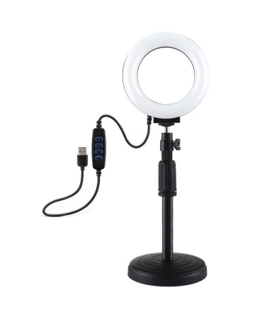 Lampada LED ad anello Puluz con base regolabile PU391