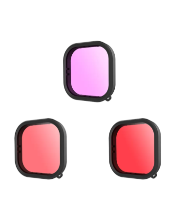 Lens waterproof filter set Telesin for GoPro Hero 9 / Hero 10 / Hero 11 / Hero 12 (GP-FLT-904)