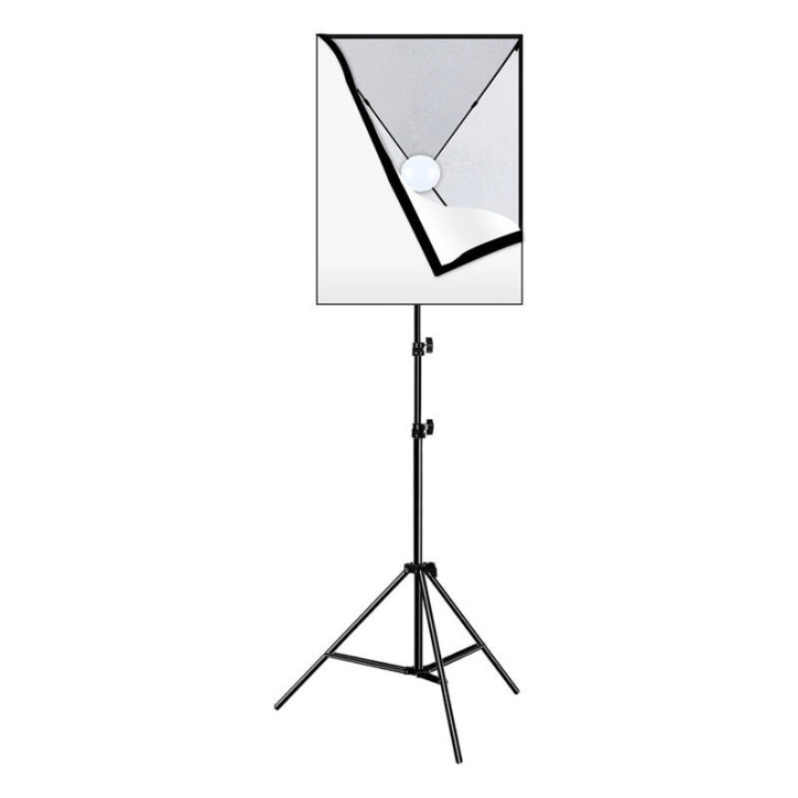Studio set Puluz softbox LED 50x70cm, con tripod, lampadina LED 1 pz PU5070EU Studio set Puluz softbox LED 50x70cm, con tripod, lampadina LED 1 pz PU5070EU