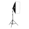 Studio set Puluz softbox LED 50x70cm, con tripod, lampadina LED 1 pz PU5070EU