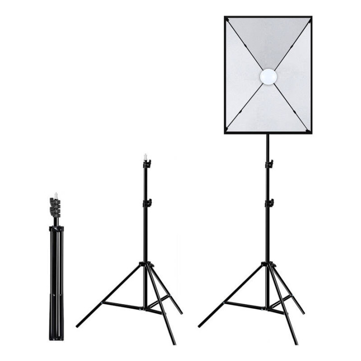 Studio set Puluz softbox LED 50x70cm, con tripod, lampadina LED 1 pz PU5070EU Studio set Puluz softbox LED 50x70cm, con tripod, lampadina LED 1 pz PU5070EU