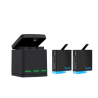 Telesin Box charger a tre canali per GoPro Hero 5/6/7/8 + 2 batterie (GP-BNC-801)