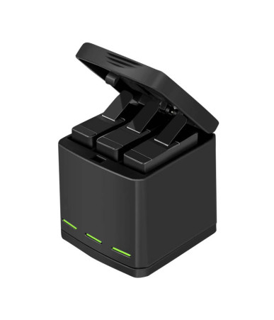 Telesin Box charger a tre canali per GoPro Hero 5/6/7/8 + 2 batterie (GP-BNC-801)