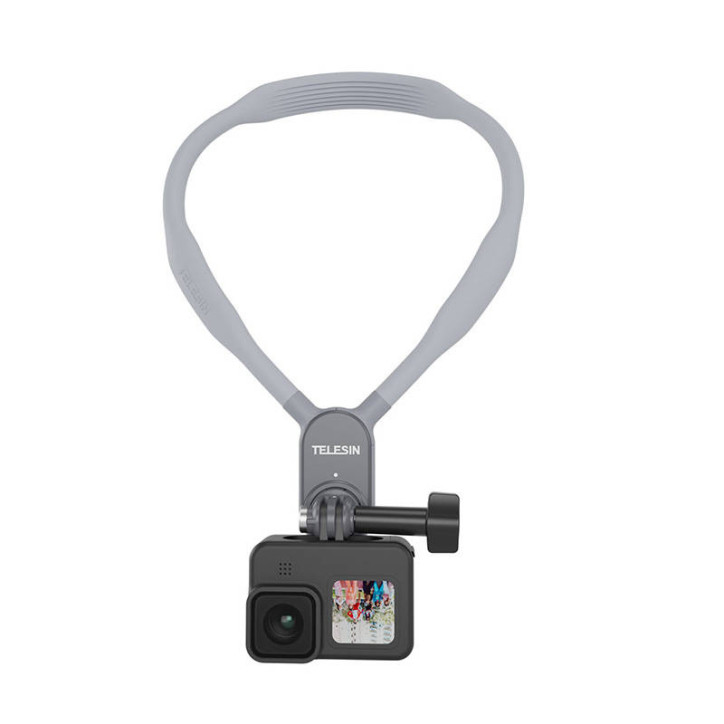 Telesin Supporto da Collo Magnetico TE-HNB-001 per Action Cam e Smartphone