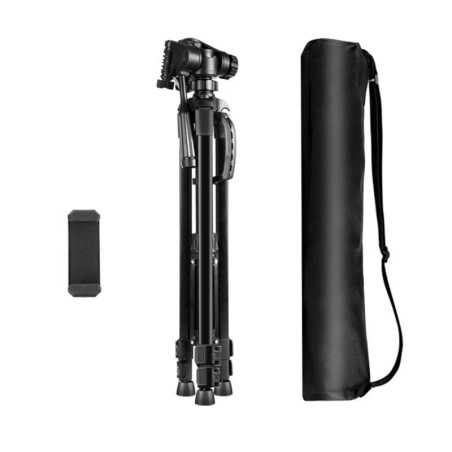Treppiede Puluz PU3096B con testa 3D 360° e phone holder