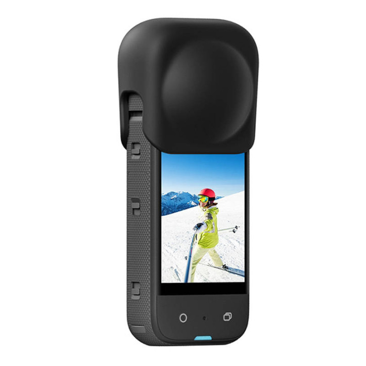 Cover protettiva in silicone per obiettivo Puluz per Insta360 X3 (Nero) Cover protettiva in silicone per obiettivo Puluz per Insta360 X3 (Nero)