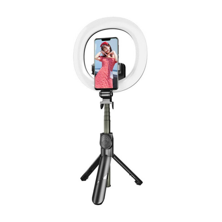 Selfie stick / tripod Puluz con ring light LED