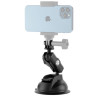 TELESIN Supporto a Ventosa Universale con Supporto per Telefono e Montaggio Action Camera TE-SUC-012