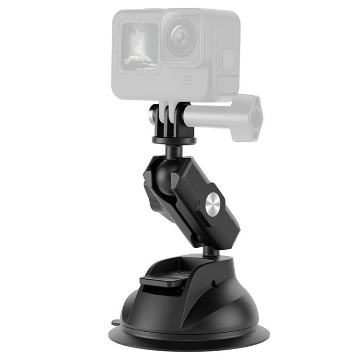 TELESIN Supporto a Ventosa Universale con Supporto per Telefono e Montaggio Action Camera TE-SUC-012 TELESIN Supporto a Ventosa Universale con Supporto per Telefono e Montaggio Action Camera TE-SUC-012