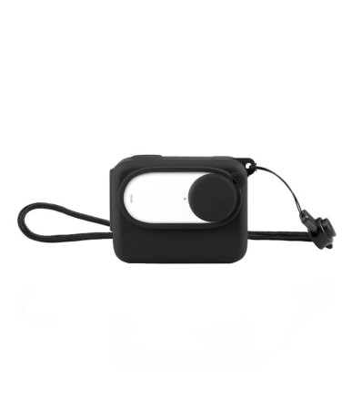 Custodia protettiva in silicone Puluz per Insta360 GO 3 con copriobiettivo