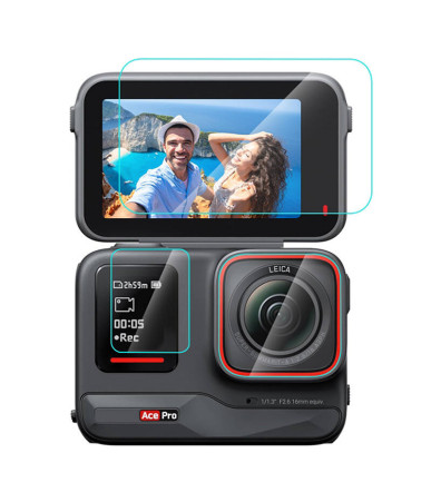 Pellicola in vetro temperato 3 in 1 PULUZ per Insta360 Ace Pro (PU951T)
