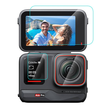 Pellicola in vetro temperato 3 in 1 PULUZ per Insta360 Ace Pro (PU951T)
