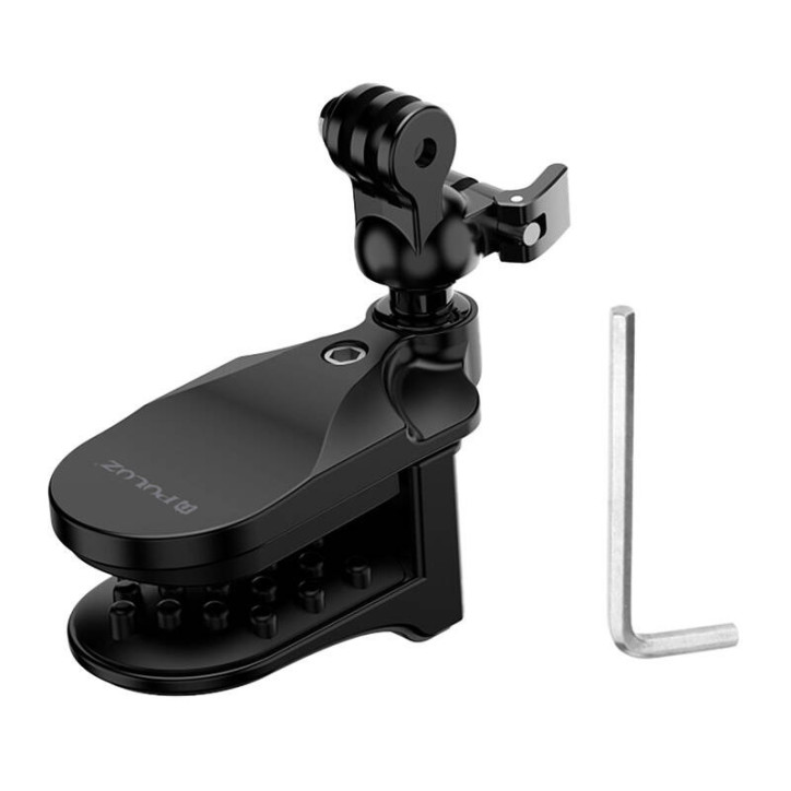 PULUZ Supporto per Casco per Action Cam GoPro DJI Nero
