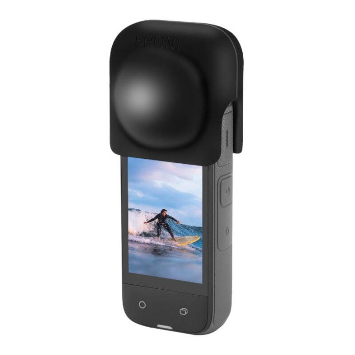 PULUZ Cover in silicone per obiettivo per Insta360 X4 / X5 (Nero)