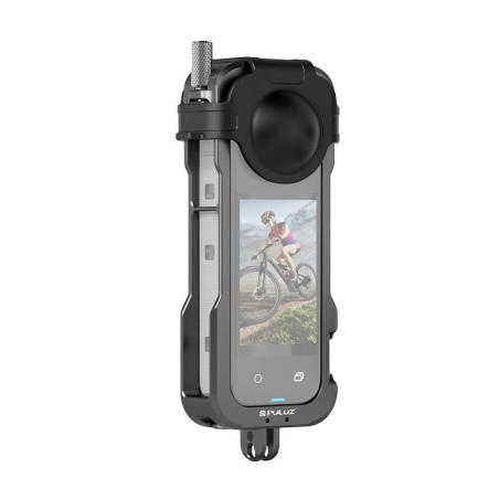 Gabbia Protettiva in Metallo PULUZ per Insta360 X4 con Copri Obiettivo